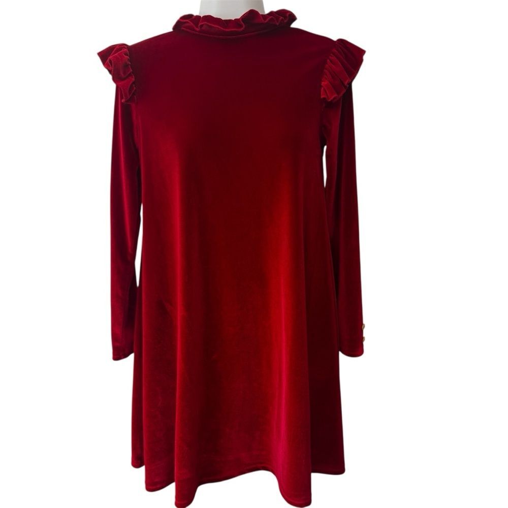 SHEIN girls velvet red dress size 11-12